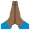 Folded Hands - Medium Black emoji on Emojione